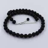 Rainbow Obsidian 9 mm Round Beads Necklace