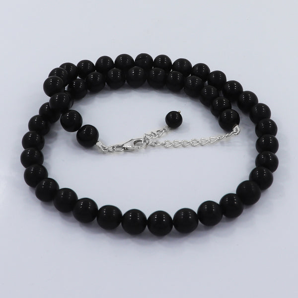 Rainbow Obsidian 9 mm Round Beads Necklace