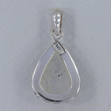 Blue Rainbow Moonstone 925 Sterling Silver Pendant