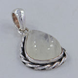 Blue Rainbow Moonstone 925 Sterling Silver Pendant