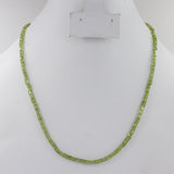 Peridot Faceted Tube Beads Necklace