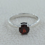 Garnet Silver Rings