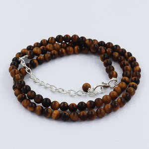 Tiger Eye Round Beads Necklace
