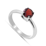 Garnet Silver Rings