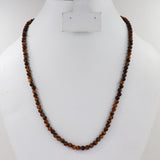 4 mm Tiger Eye Round Beads Necklace