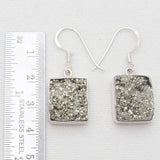 Pyrite Druzy Sterling Silver Earrings