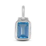 925 Sterling Silver Crystal Pendant