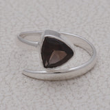 Smoky Quartz Silver Rings