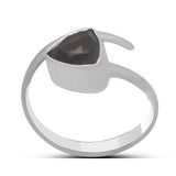 Smoky Quartz Silver Rings