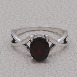 Garnet Silver Rings