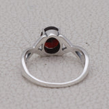 Garnet Silver Rings