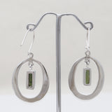 Black Tourmaline Silver Earrings