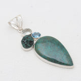 925 Sterling Silver Chrysocolla Pendants