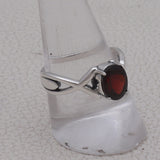 Garnet Silver Rings