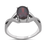 Garnet Silver Rings