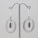 Black Tourmaline Silver Earrings