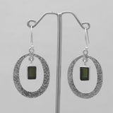 Black Tourmaline Silver Earrings