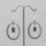 Black Tourmaline Silver Earrings