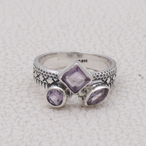 925 Sterling Silver Amethyst Rings