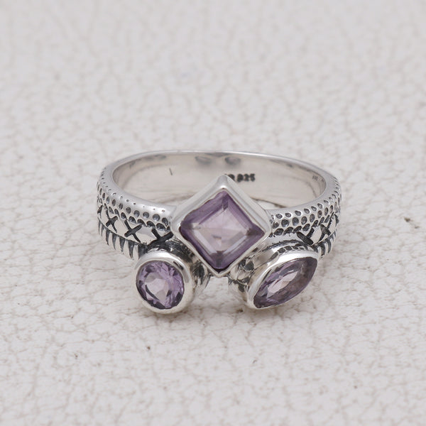 925 Sterling Silver Amethyst Rings