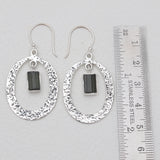 Black Tourmaline Silver Earrings