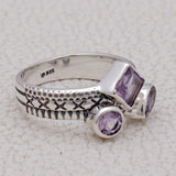 Amethyst Silver Rings