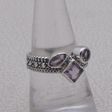 Amethyst Silver Rings