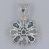 Natural Blue Topaz Silver Pendant