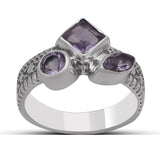 Amethyst Silver Rings