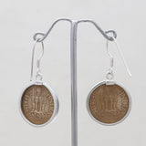 Coin Silver Earrings