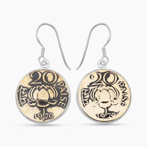 Coin Silver Earrings