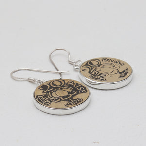 Coin Silver Earrings