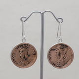 925 Sterling Silver Coin Earrings