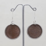 925 Sterling Silver Coin Earrings