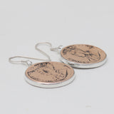 925 Sterling Silver Coin Earrings
