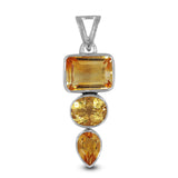 Citrine 925 Sterling Silver Pendant