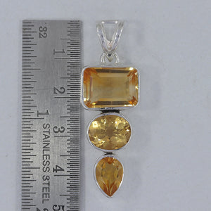 925 Sterling Silver Citrine Pendants