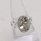 Pyrite Druzy Silver Rings