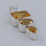 925 Sterling Silver Citrine Pendant