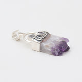 Amethyst Slice Silver Pendants