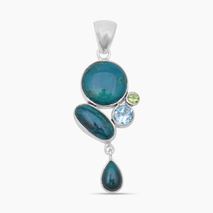 925 Sterling Silver Chrysocolla Pendants