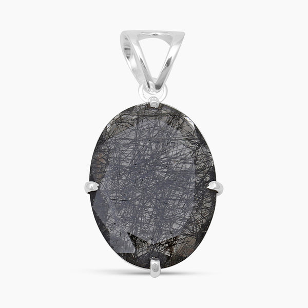 Tourmalated Quartz Silver Pendants