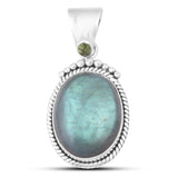 925 Sterling Silver Labradorite Pendant