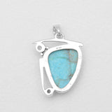 Boulder Turquoise Silver Pendants