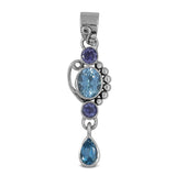 Blue Topaz 925 Sterling Silver Pendant