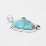 Boulder Turquoise Silver Pendants