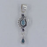 Blue Topaz 925 Sterling Silver Pendant