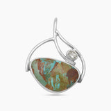 Boulder Turquoise Silver Pendants
