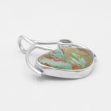 Boulder Turquoise Silver Pendants