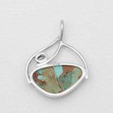 Boulder Turquoise Silver Pendants